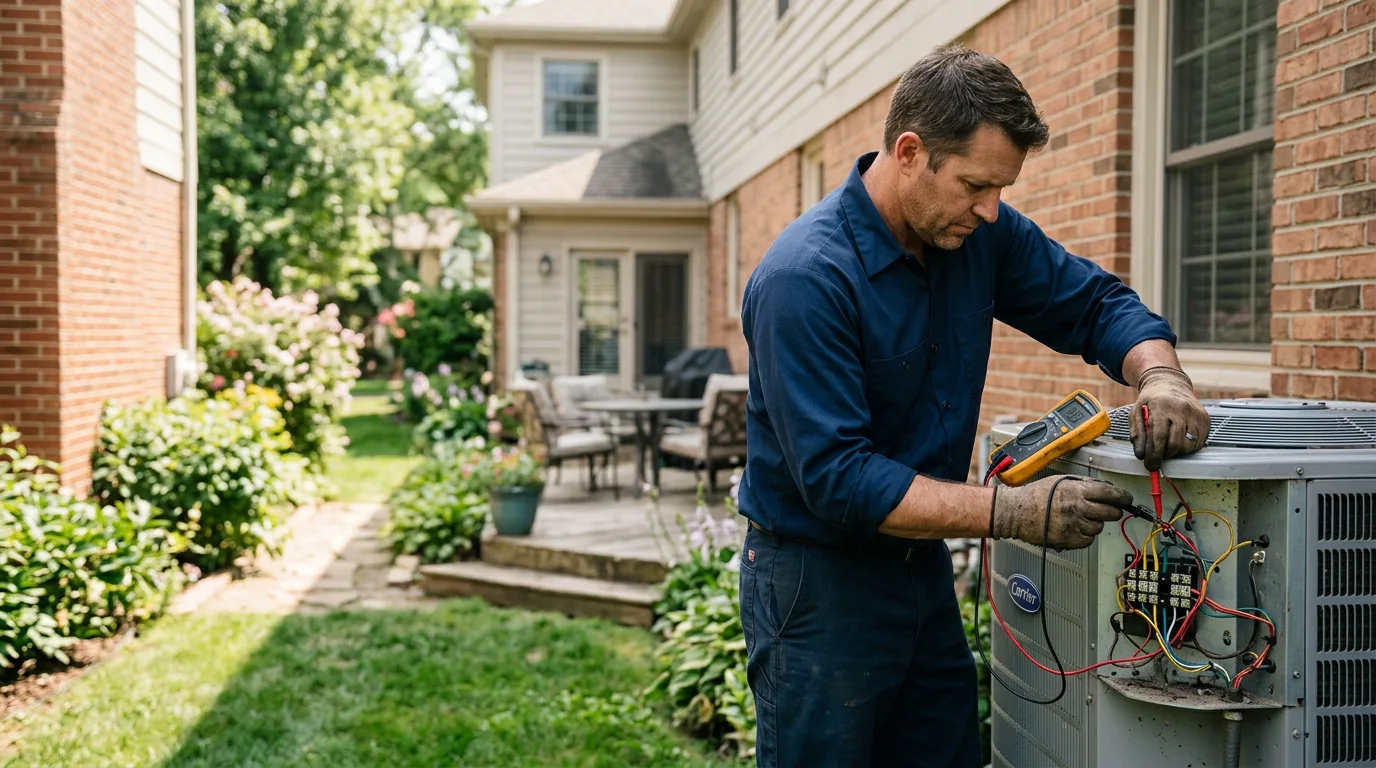 HVAC technician working near Packwaukee, WI